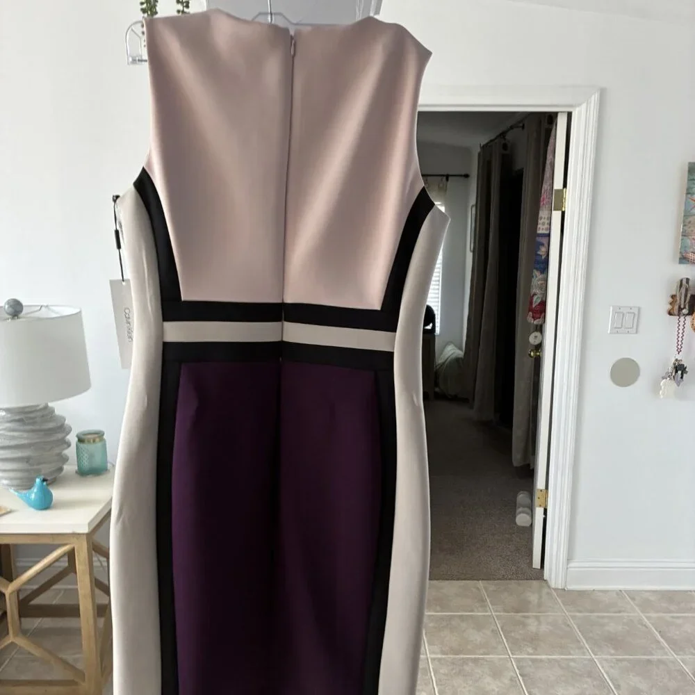 Calvin Klein dress size 12 Strechy, new with tags - Picture 4 of 5